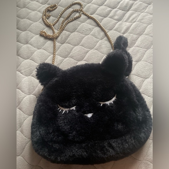 Furry Cat Crossbody Bag Purse - Picture 1 of 6